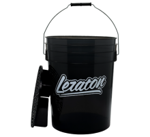 Прозрачное ведро для мойки автомобилей с сепаратором (чёрное) 20л LERATON BUCKET BW1