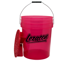 Прозрачное ведро для мойки автомобилей с сепаратором (красное) 20л LERATON BUCKET BW2